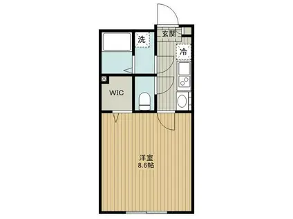 ラヴィータイデアーレ大和田(1K/2階)の間取り写真