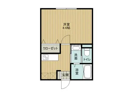 BUENA天神III(1K/2階)の間取り写真