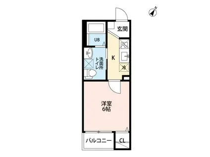 T.A 柵下町2丁目(1K/3階)の間取り写真