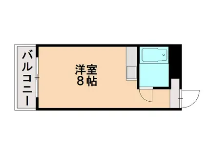 パーム南福岡(ワンルーム/3階)の間取り写真