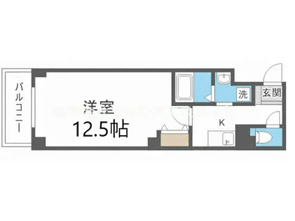 ル・クール天下茶屋北(1K/7階)の間取り写真