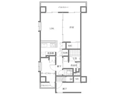 NANALA(1SLDK/1階)の間取り写真