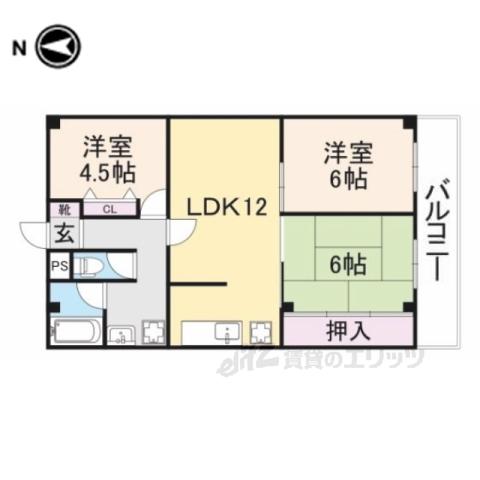 サニーコート山本(3LDK/2階)の間取り写真