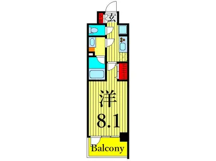 AVNIR HONGO(1K/3階)の間取り写真