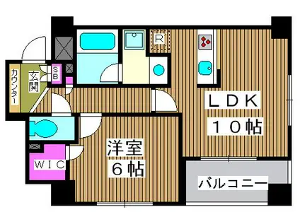 デュオステージ巣鴨(1LDK/2階)の間取り写真