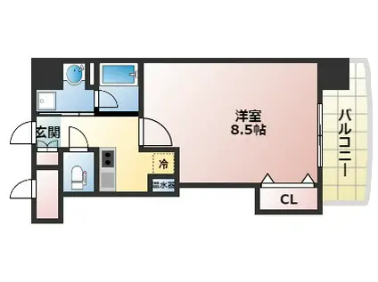 HOMMAGE A(1K/5階)の間取り写真