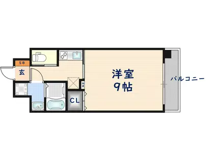 FOREST GRACE高井田I(1K/13階)の間取り写真