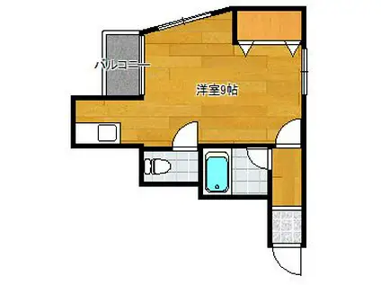 JIJI(ワンルーム/1階)の間取り写真