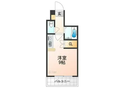 グランドールワタナベI(ワンルーム/1階)の間取り写真