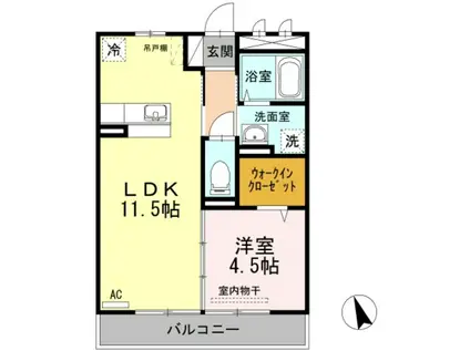 ル・レクチエ(1LDK/3階)の間取り写真