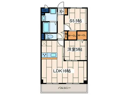 大和市西鶴間3丁目マン(1SLDK/1階)の間取り写真