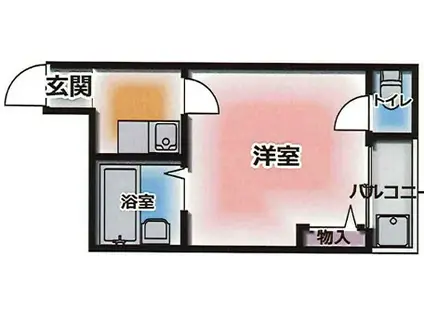 湊川サンシャイン(1K/2階)の間取り写真