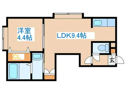 フェリスファミリアⅡ(1LDK/2階)の間取り写真