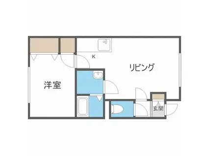 大栄ハイツ(2LDK/2階)の間取り写真