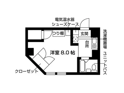 シャトーアルーフ(1K/9階)の間取り写真