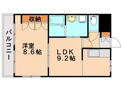 リバーグレイスII(1LDK/1階)の間取り写真