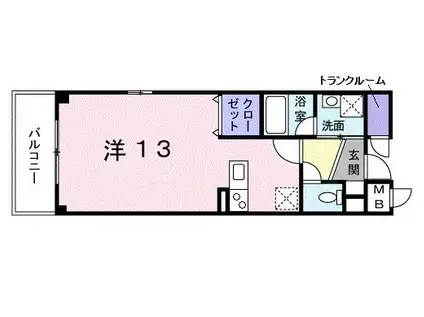 ツイン・ミラージュ(ワンルーム/2階)の間取り写真