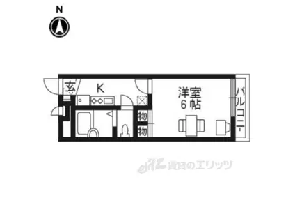 レオパレス堀川(1K/2階)の間取り写真