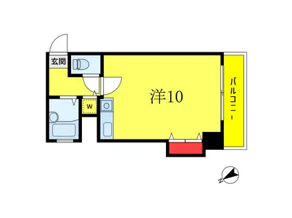 MRビル(ワンルーム/4階)の間取り写真