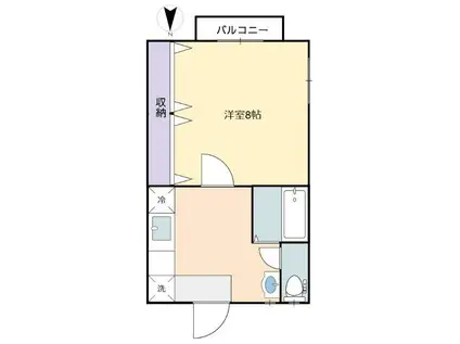 メゾン咲(1K/1階)の間取り写真