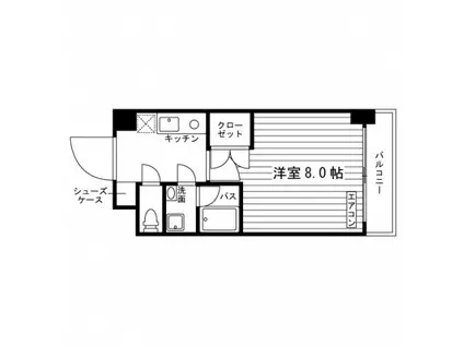 学生会館 RJR折尾南1(1K/7階)の間取り写真