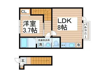 FINECOURT(1LDK/2階)の間取り写真