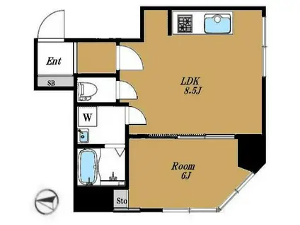 第31宮庭マンション(1LDK/2階)の間取り写真
