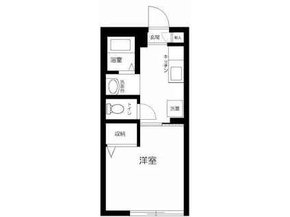 及川アパートメント(1K/1階)の間取り写真