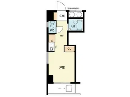 福岡TEメゾン高砂(ワンルーム/3階)の間取り写真