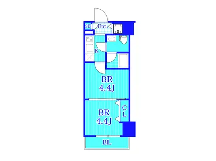 ラフィスタ川崎VI(2K/5階)の間取り写真