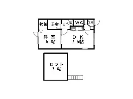 エステートIN946(1SDK/2階)の間取り写真