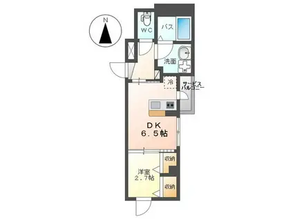 フォルマ日宇那(1DK/3階)の間取り写真