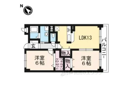 プリムローズ・J(2LDK/5階)の間取り写真