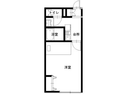 ディアム・コーセイ(1K/1階)の間取り写真