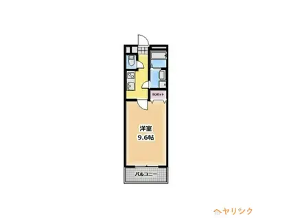 ペニーレイン(1K/2階)の間取り写真