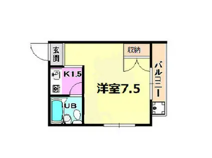 アクティ甲南(1K/3階)の間取り写真