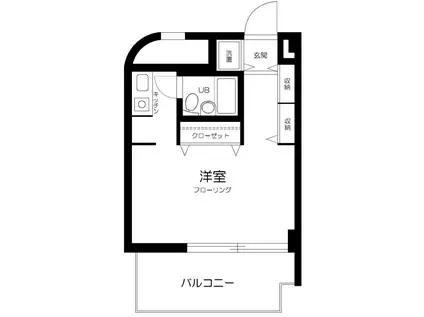エムズフラット(ワンルーム/1階)の間取り写真