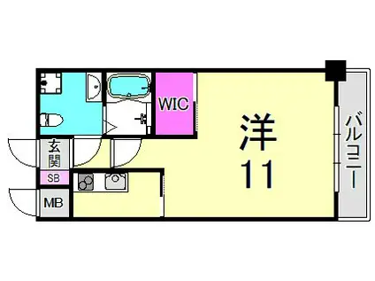 セレニテ甲子園I(1K/6階)の間取り写真