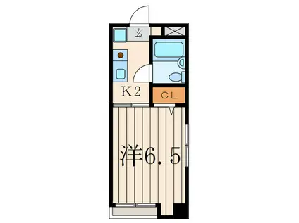 こでまりハウス(1K/3階)の間取り写真