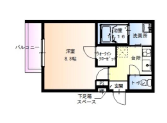 フジパレス山之内VII番館(1K/1階)の間取り写真