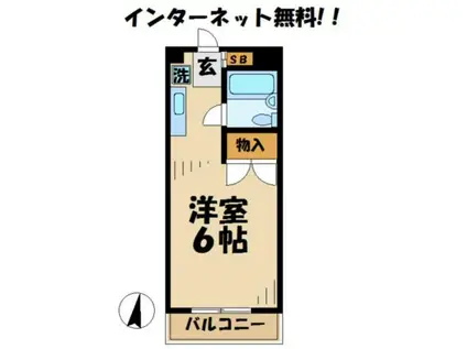 JKビル ジェイケイビル(1K/4階)の間取り写真