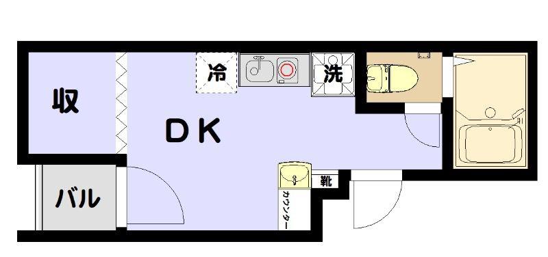 アールヒルズ日本橋(ワンルーム/4階)の間取り写真