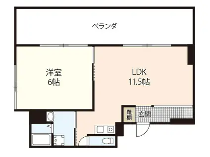 MUUTOS宇品御幸(1LDK/2階)の間取り写真