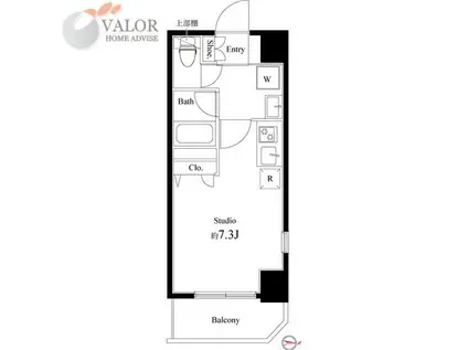 COURT BLANCHE(1K/1階)の間取り写真