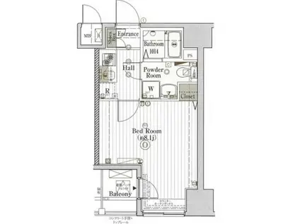 レガスタ東向島(1K/8階)の間取り写真