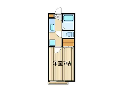 シアージュ高野台(1K/1階)の間取り写真