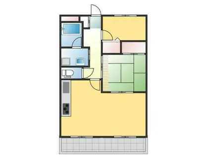 ライオンズマンション川口原町(2LDK/3階)の間取り写真