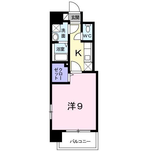 BELFIORE壹岐(1K/5階)の間取り写真