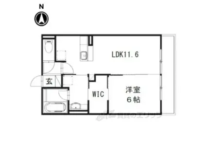 フォレスト桃山筑前台(1LDK/1階)の間取り写真