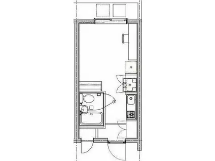 A.P.COURT稲田堤(ワンルーム/1階)の間取り写真